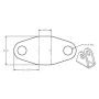 Ridetech 90000076 4-Link rod end bracket, .875