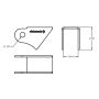 Ridetech 90000161 Tri link frame rod end bracket, uncoated.