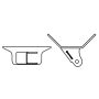 Ridetech 90000163 Tri link left frame bracket assembly, uncoated.
