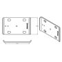 Ridetech 90000169 Large U-bolt plate, 5.5