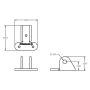 Ridetech 90000287 Shockwave bracket for C-4 Vette arm, powder coated black