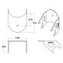 Ridetech 90000431 Dropped lower weld-on air spring axle bracket, uncoated.