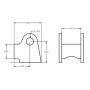 Ridetech 90000380 Shock bracket for 1.5