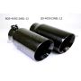 Different Trend Black Chrome Weld-on 5″ * 12″ Double Wall Angle Cut Q9-405013ABL-12