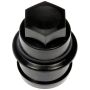 DORMAN 611-949 M27-2.0 Black Wheel Nut Cover - Threaded Type