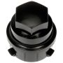DORMAN 611-953 M27-2.0 Black Wheel Nut Cover - Threaded Type