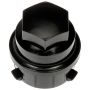 DORMAN 611-953 M27-2.0 Black Wheel Nut Cover - Threaded Type