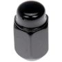 DORMAN 711-211 Wheel Nut Black Chrome Acorn 2-Pc 1/2-20