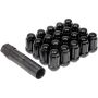 DORMAN 711-256 Black Chrome Spline Drive Lock Set 1/2-20