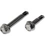 DORMAN 784-190 Self Tapping Screw-Stainless Steel-Hex Washer Head-No. 14 x 1 In., 1-1/2 In.