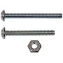 DORMAN 784-604 Stove Bolt With Nuts - 3/16-24 In. x 1-1/2 In./1-3/4In.
