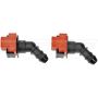 DORMAN 800-444 1/2 In. Nylon Fuel Vapor Connector, Elbow 45 To 1/2 In. Barbed