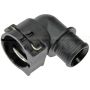 DORMAN 800-449 16mm ID  Heater Hose Connector, Elbow 90 To 16 mm ID Barbed
