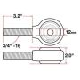 SPECIALTY PRODUCTS COMPANY 15733 XAXIS ROD END BALL JOINT