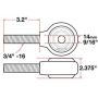 SPECIALTY PRODUCTS COMPANY 15735 XAXIS ROD END BALL JOINT