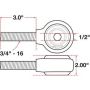 SPECIALTY PRODUCTS COMPANY 15746 XAXIS ROD END BALL JOINT