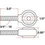 SPECIALTY PRODUCTS COMPANY 15747 XAXIS ROD END BALL JOINT