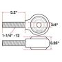 SPECIALTY PRODUCTS COMPANY 15751 XAXIS ROD END BALL JOINT
