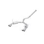 MBRP Exhaust S4807304 3in. Cat-Back; Dual Split Rear Exit; Quad Outlet;  Street Profile; T304