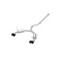 MBRP Exhaust S48073CF 3in. Cat-Back; Dual Split Rear Exit; Quad Outlet; Street Profile; T304; CF Tips