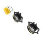 KC HiLiTES 97146 KC FLEX ERA 3 LED DM SAE FOG 2-LIGHT MSTR KIT 07-23 JEEP JK JL JT PLASTIC BUMPER