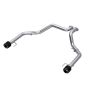 MBRP Exhaust S52663CF 3in. Axle-Back; Dual Rear Exit; T304; CF Tips