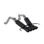 MBRP Exhaust S7030BLK 3in. Axle-Back; Dual Muffler; Dual Rear Exit; Quad Tip; BLK