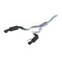 MBRP Exhaust S7274BLK 3in. Cat-Back; Dual Split Rear Exit; Street Version; BLK