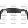 CAPA RR BUMPER VALANCE PANEL 5.7L|6.2L|6.4L; W/PARKING SENSORS; TEXTURED DODGE CHALLENGER 15-C