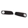 RH FRONT BUMPER INSERT FOG LAMP COVER BLACK W/ FOG LAMPS AVENGER 11-14