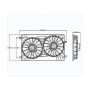 RADIATOR COOLING FAN DUAL FAN ASSY AVENGER 09-10; SEBRING 09-10; 200 11-11; CALIBER 08-11