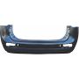 REAR BUMPER COVER W/WHEEL OPENING MLDGS; PRIME MITSUBISHI OUTLANDER 15-15