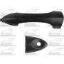 OUTER FRONT DOOR HANDLE UNIV BLK TEXTURED FOCUS 00-03&05-07 ALL MODELS; W/O SVT 04