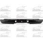 RR BUMPER FACE BAR BLK W/O HITCH STYLESIDE RANGER 98-11