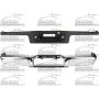 REAR BUMPER ASSEMBLY STYLESIDE;W/O REAR OBJECT SENSORS;W/O TOW PKG;CHROME;FORD F-150 06-08