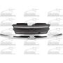 GRILLE DK GRY W/ CHR MLDG W/O HEADLAMP WASHERS TRAILBLAZER 02-09