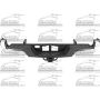 REAR BUMPER ASSEMBLY W/TOW HITCH;W/O PARKING ASSIST;CHROME;TOYOTA TACOMA 16-21