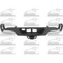 REAR BUMPER ASSEMBLY W/TOW HITCH;W/PARKING ASSIST;CHROME;TOYOTA TACOMA 16-21
