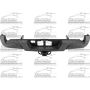 REAR BUMPER ASSEMBLY W/TOW HITCH;W/O PARKING ASSIST;BLACK;TOYOTA TACOMA 16-21