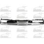FRONT BUMPER CHR W/O STRIP HOLES CHEVY/ P/U 83-87; BLAZER/JIMMY/SUBURBAN 83 -91 - US CHR