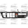 LH INNER FRONT DOOR HANDLE CHR/BLK CHEVY/ C/K P/U 88-94; BLAZER/TAHOE/YUKON/SUBUR BAN 92-94