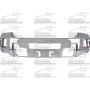 FRONT BUMPER FACE BAR W/O PARKING AID SENSORS; CHROME GMC SIERRA 2500/3500 HD 15-19