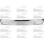 FRONT BUMPER CHR W/O STRIP HOLES S10/S15/SONOMA P/U 82-93; BLAZER/JIMMY/BRAVAD A 83-94 - TAI CHR