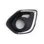 LH FRONT BUMPER INSERT FOG LAMP BEZEL; CHROME MITSUBISHI OUTLANDER SPORT/RVR 13-15