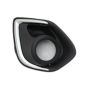 RH FRONT BUMPER INSERT FOG LAMP BEZEL; CHROME MITSUBISHI OUTLANDER SPORT/RVR 13-15