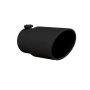 MBRP Exhaust T5075BLK Tip; 6in. O.D. Angled Rolled End 5in. inlet 12in. length; Black Series.