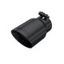MBRP Exhaust T5122BLK Tip; 4in. O.D.; Dual Wall Angled; 3in. inlet; 8in. Length.