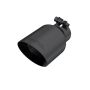 MBRP Exhaust T5123BLK Tip; 4in. O.D.; Dual Wall Angled; 2in. inlet; 8in. length; BLK.