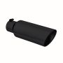 MBRP Exhaust T5130BLK Tip; 6in. O.D.; Rolled end; 4in. inlet 18in. in length; BLK