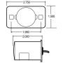 TRUCK-LITE 26330 26 Series, Incandescent, -, Rectangular, 1 Diode, L, License Light